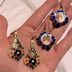 Accessory Bundle - 3 earrings - 1 bracelet - 2 fabric headbands - 1 Necklace